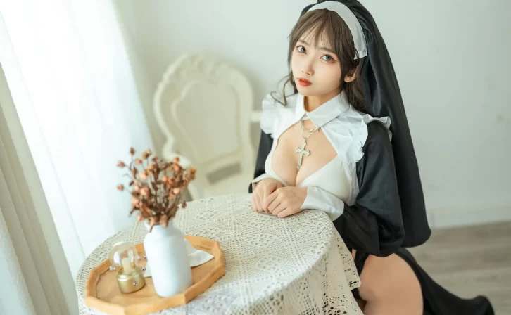 【cosplay】杏仁曲奇 – 忏悔修女 [45P-0.97GB]