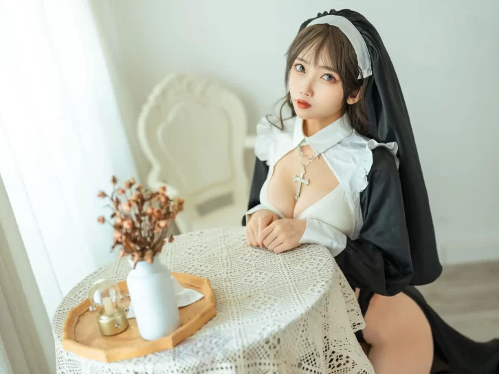 【cosplay】杏仁曲奇 – 忏悔修女 [45P-0.97GB]