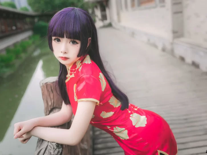 【cosplay】巧克力小圆面包 – 五更琉璃 新春旗袍 [22P-205MB]