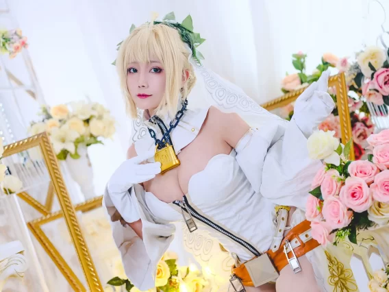 【cosplay】巴鲁巴鲁BaRu – 尼禄花嫁 [13P-348MB]
