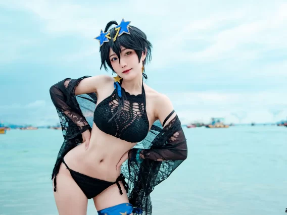 【cosplay】巴鲁巴鲁BaRu – 治亚泳装 [10P-120MB]