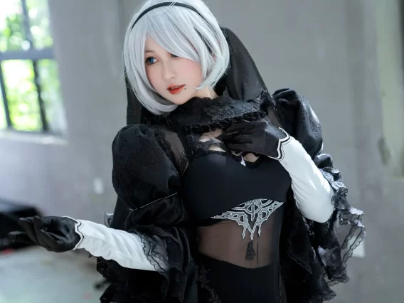 【cosplay】喵喵的喵吖 –  杭州漫展 尼尔机械纪元 2B [12P-83MB]