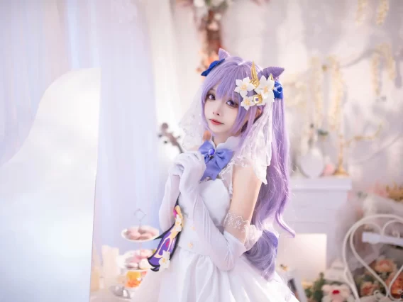 【cosplay】艾西aiwest – 刻晴花嫁 [40P-545MB]