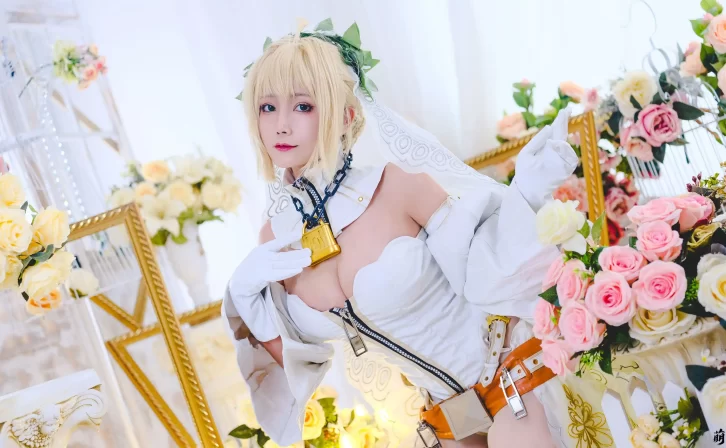【cosplay】巴鲁巴鲁BaRu – 尼禄花嫁 [13P-348MB]